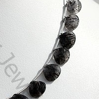 Black Rutilated Quartz Twisted heart Briolette