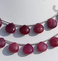 Pink Sapphire Gemstone Heart Briolette