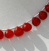 Carnelian Gemstone  Heart Briolette