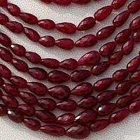 Ruby Gemstone Tear Drops Briolette