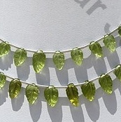Peridot Gemstone Carved Leaf