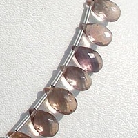 Fluorite Gemstone Flat Pear Briolette