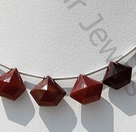Mookaite Jasper Polygon Diamond Cut