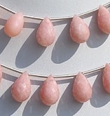 Pink Opal Gemstone Tear Drops Briolette
