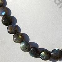 Labradorite Gemstone  Coin Beads