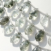Green Moss Quartz Dolphin Briolette