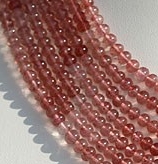 Strawberry Quartz Plain Rondelle