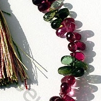 Tourmaline Gemstone Beads  Tear Drops Briolette
