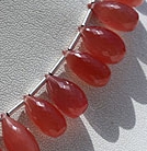 Rhodochrosite Gemstone Tear drops Briolette