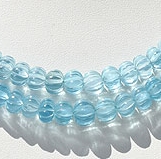 Blue Topaz carved pumpkin cut