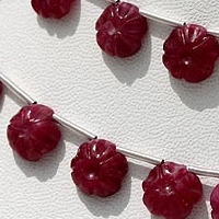 Ruby Gemstone Gemstone Flower Beads