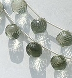 Green Amethyst Gemstone Onion Beads