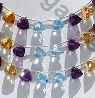 Semi Precious Gemstone Faceted Chestnut