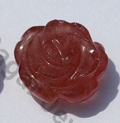 Strawberry Quartz Half Drilled Gemstones