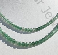 Green Strawberry Quartz Faceted Rondelle