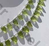 Peridot Gemstone Carved Leaf