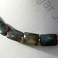 Labradorite Gemstone  Faceted Rectangles