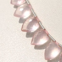 Rose Quartz Gemstone  Conch Briolette