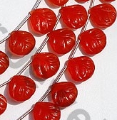 Carnelian Gemstone Carved Beads