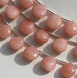 Pink Opal Gemstone Heart Briolette