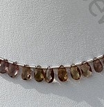 Color Change Garnet  Flat Pear Briolette