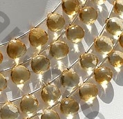 Citrine Gemstone  Heart Briolette