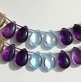 Semi Precious Gemstone Flat Pear Plain