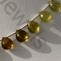 Grossular Garnet  Heart Briolette