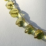 Lemon Quartz Faceted Chubby Heart