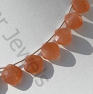 Orange Moonstone Puffed Diamond Cut