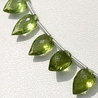 Peridot Gemstone Beads  Conch Briolette