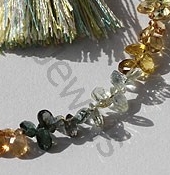 Multi Sapphire Gemstone  Flat Pear Briolette