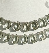 Green Amethyst Gemstone Pan Beads