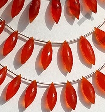 Carnelian Gemstone  Dew Drops