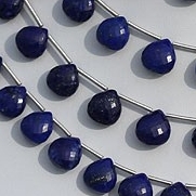 Lapis Gemstone  Heart Briolette