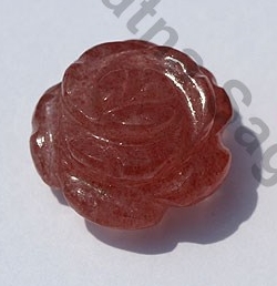 Strawberry Quartz Half Drilled Gemstones