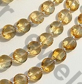 Citrine Gemstone  Coin