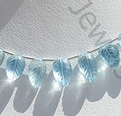 Blue Topaz Carved Leaf