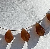 Coffee Moonstone Twisted Tear Drop shape.