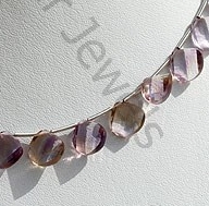 Ametrine Gemstone Twisted Heart Briolette