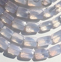 Lavender Quartz Faceted Rectangle