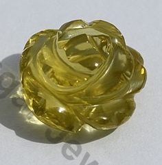 Lemon Quartz Moon Flower Cut