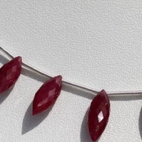 Ruby Gemstone Marquise Beads