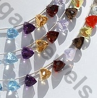 Semi Precious Gemstone Faceted Chestnut