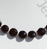 Garnet Gemstone Faceted Coin