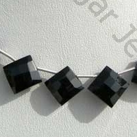 Black Spinel  Puffed Diamond Cut