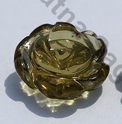 Olive Quartz Half Drilled Gemstones