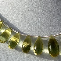 Lemon Quartz  Tear Drops Briolette