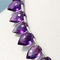 Amethyst Gemstone Conch Briolette