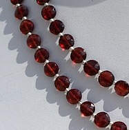 Rhodolite Garnet Faceted Coin